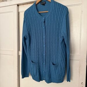 Knit Minded Women’s Long Sleeve Two Pocket Cable Knit Cardigan Sweater  3x